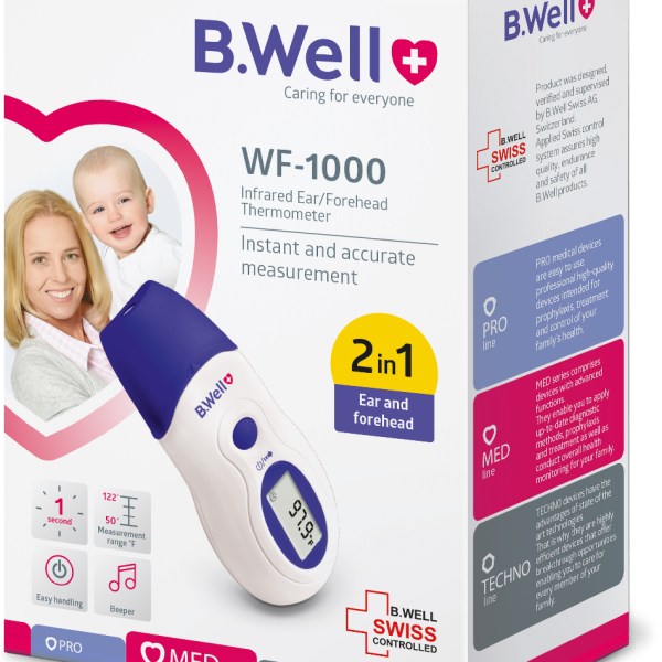 WF-1000 دماسنج مادون قرمز مخصوص گوش/پیشانی b.well