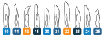 تیغ جراحی ریبل سایز 10