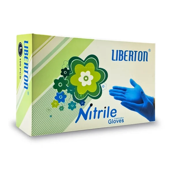 دستکش نیتریل آبی سایز لارج