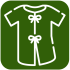 medical gown icon but